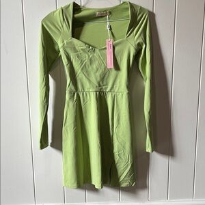 Green Long Sleeve Dress